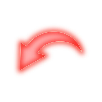 Royalty free Neon Arrow Pointing downwards PNG Transparent vector Image. Neon arrow png picture download. Glowing arrow png with red colour
