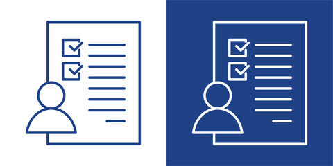 Accountability Blue And White Icon Style Collection