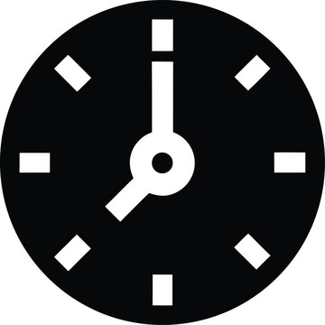 atomic clock symbol wave frequency silhouette vector illustration on transparent background