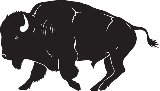 Bison Low Head Silhouette
