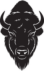 Fototapeta premium Bison Angry Silhouette