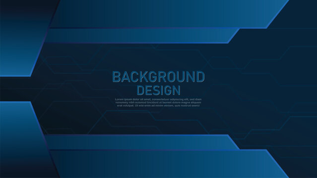 Modern Abstract Blue Technology Background with Futuristic Shapes