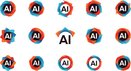 Glossy vector illustration of a road signs set featuring red stop and arrow icons as round web buttons for internet traffic safety and business design isolated on white