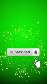 Green Screen 4k subscribe lower third button animation with transparency scene 2 distortion, overlay, glitch, static noise, scan lines on black background, animated video loop