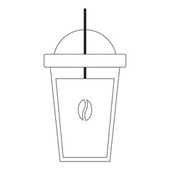 iced coffe icon vector