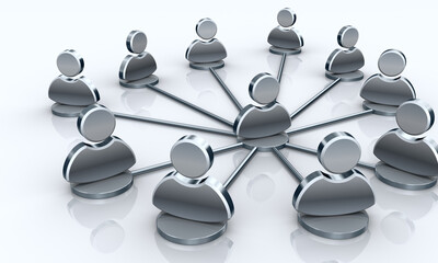 人型アイコンのネットワーク