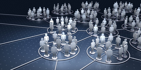 人型アイコンのネットワーク