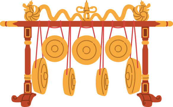 Alat Musik Gamelan Gong Bonang Instrumen