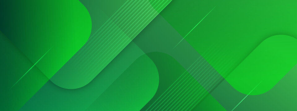 Corporate style green background with rounded diagonal shapes and subtle light textures