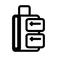 Obraz premium Glyph style icon showing travel bag