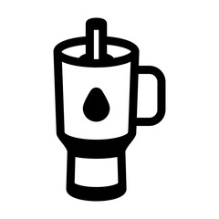 A linear style icon representing tumbler bottle