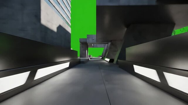 Chroma Key Foreground Elements with people walking in the streets passing by urban life concept on a green screen distortion, overlay, glitch, static noise, scan lines black background, 4k animated