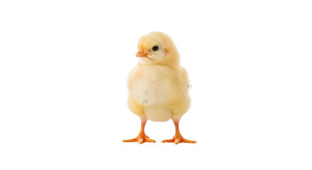 Obraz premium Adorable Yellow Chick Standing isolated on transparent background