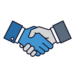 Obraz premium Handshake Illustration of Business Partnership Deal.
