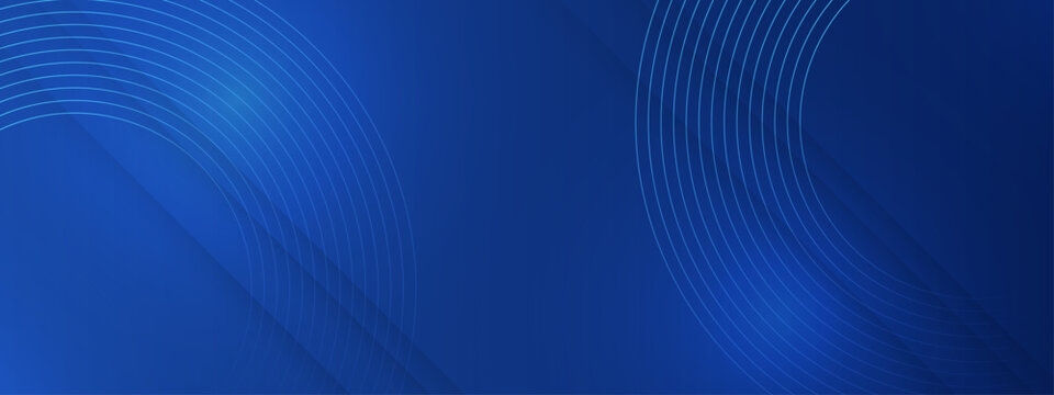 Futuristic blue abstract background with glowing circular wireframe lines and subtle light effects for technology and science concepts