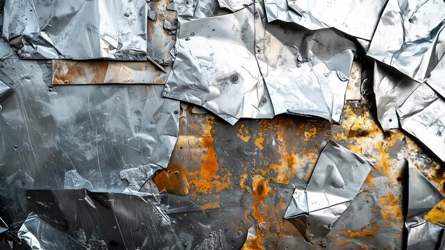 Abstract Metal Texture - A Study in Rust and Silver.