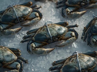 Crabs on Ice at Seafood Market