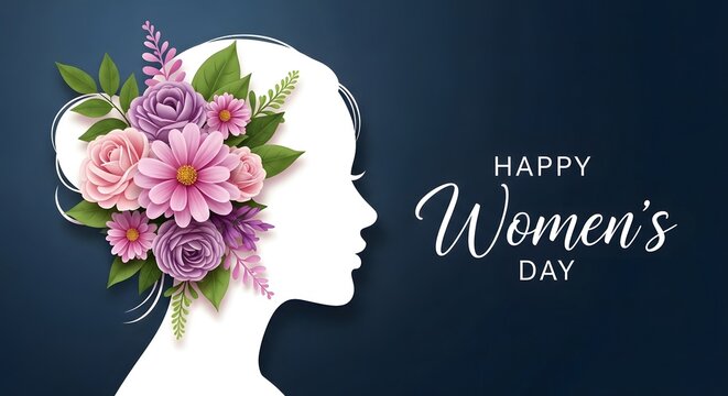 International women's day celebration with floral tribute