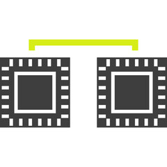 Obraz premium Processors Connected Icon