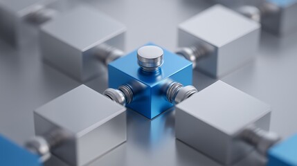 Abstract Organizational Alignment Concept with Elements Locking into Structure
