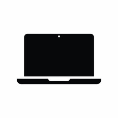 Black Laptop Isolated on White Background
