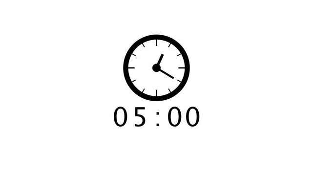 Counting 39 minutes clock animation. Timer clock animation. Spinning clock timer animation.