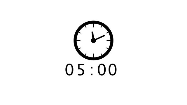 Counting 33 minutes clock animation. Timer clock animation. Spinning clock timer animation.
