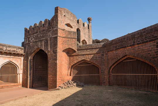 Bidar Fort, 15th century Bahmani architecture, historical religious and rich heritage site, Bidar, Karnataka, India.