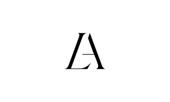 LA initial letter logo or LA monogram