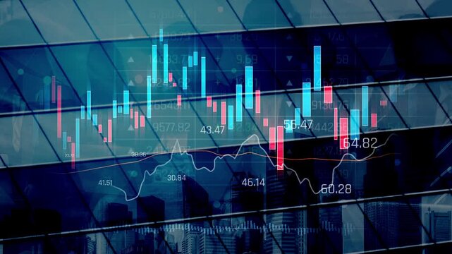 Candlestick chart visualizing financial market trends, investment patterns, price fluctuations, and trading strategy in capital and digital asset markets Marrow