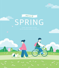 행복한 봄 꽃 백그라운드 03
