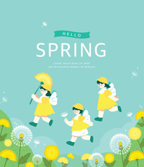 행복한 봄 꽃 백그라운드 06
