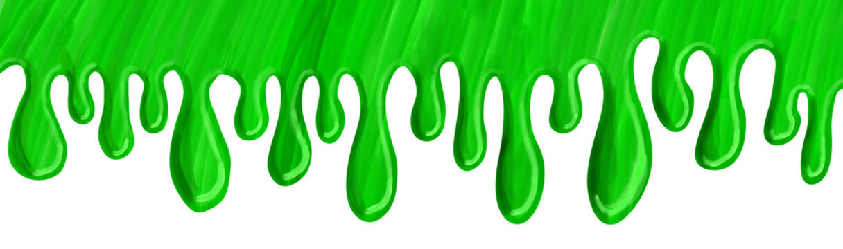 Green Drip Transparent Slime