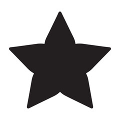 Obraz premium A black star silhouette stands out against a clean white background silhouette vector shilhoutte icon use as a symbol, web graphic design, and infographic icon