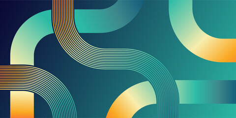 Fluid abstract pattern of colorful gradient lines depicting advanced technological infrastructure and data pathways