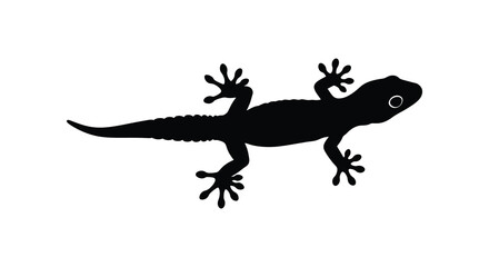 Obraz premium A black silhouette of a lizard in a crawling pose perfect for design projects on transparent background high quality professional detailed