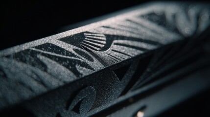 Intricate Patterns on a Textured Surface Captured in Dramatic Lighting