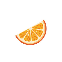 Fresh orange slice on white background.