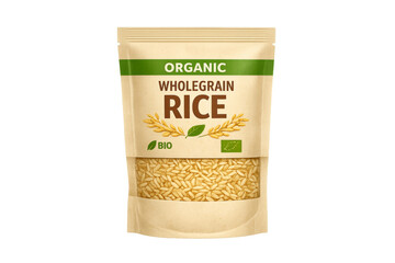 Organic wholegrain rice kraft paper pouch packaging