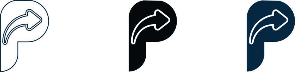 icons Share icon set with arrow representing transfer and forwarding ideal for digital interfaces and communication concepts