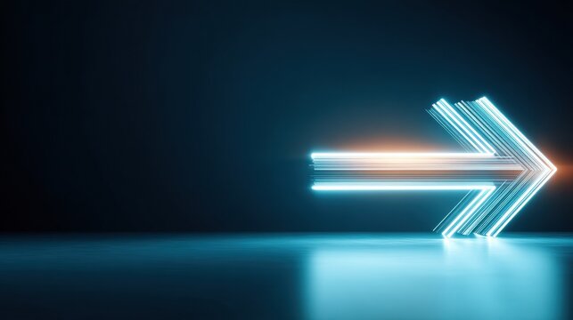 Glowing Decision Point in Minimal Abstract Background Indicating Direction and Choice in a Dark Setting