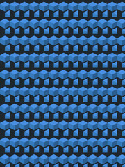 Fototapeta premium Isometric Blue Cube Seamless Pattern