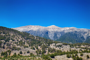 Obraz premium the white mountains of Crete under Blue Sky (Greece)