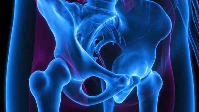 3D Medical Animation of Human Pelvis.