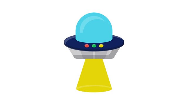 Vector illustration of a UFO spaceship, priced at 1 credit, equivalent to $1 USD.