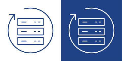 Backup Blue And White Icon Style Collection © BAMBANG G
