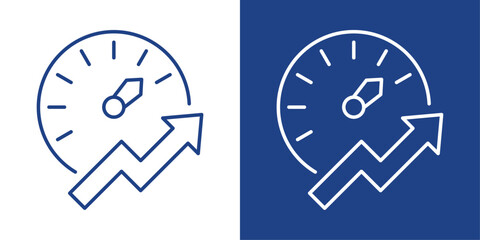 Performance Blue And White Icon Style Collection © BAMBANG G