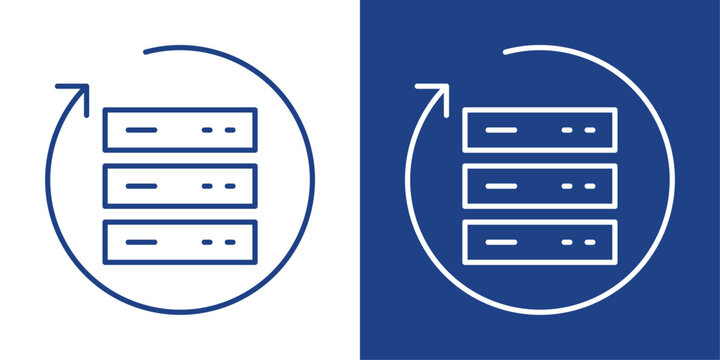 Backup Blue And White Icon Style Collection