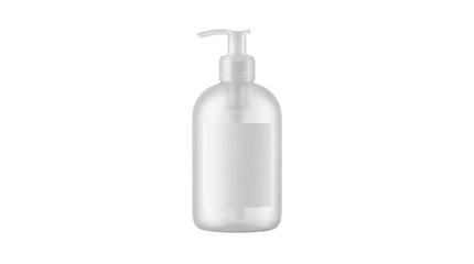 Fototapeta premium Clear pump bottle for liquid soap or sanitizer.