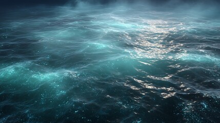 Ocean's Embrace: Witness the vastness of the ocean as the water glistens with an ethereal glow, mirroring the sky and offering a serene spectacle.